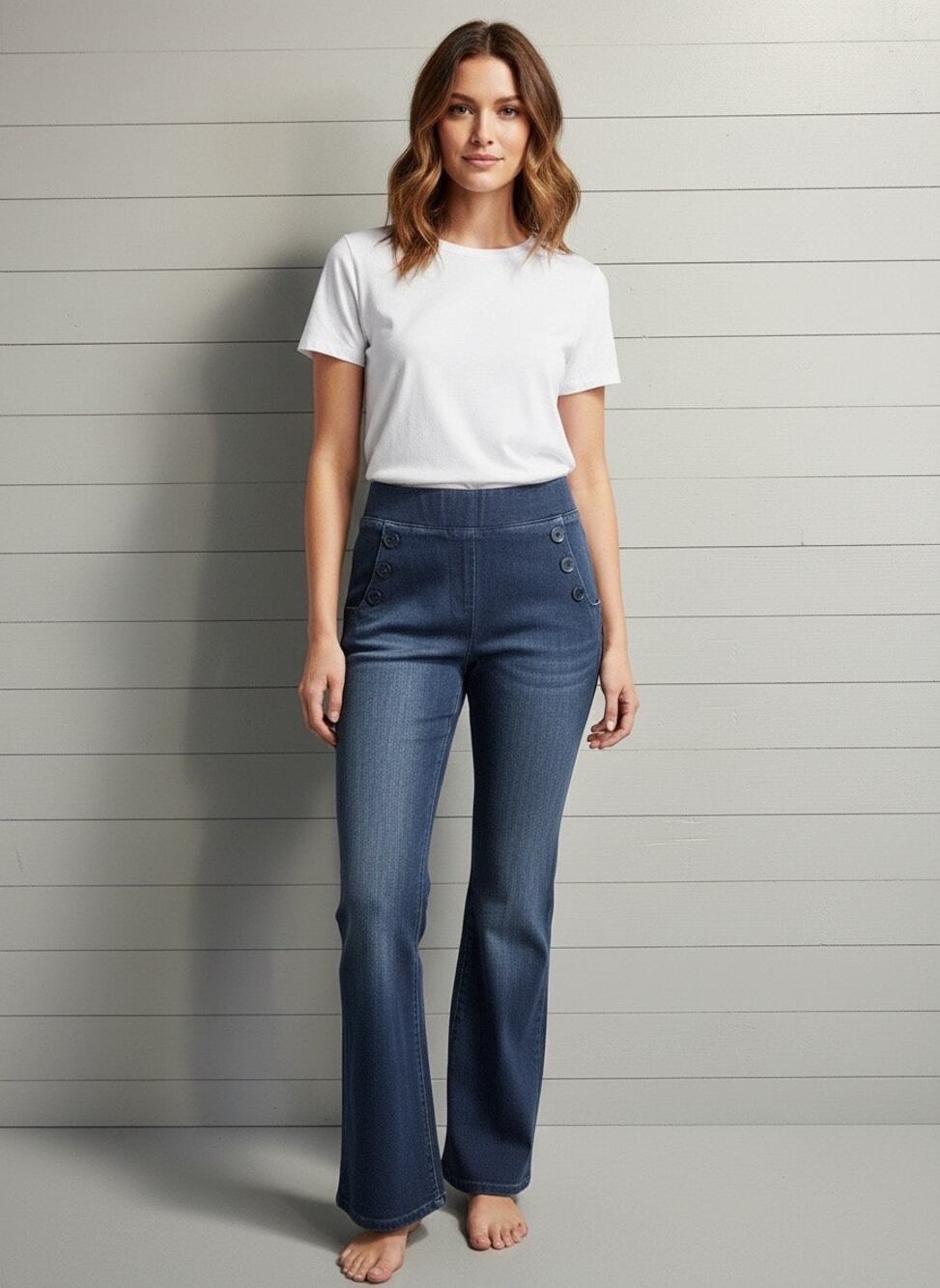 NWT BetaBrand M Six-Button Lightweight Vintage (Discontinued Color) Yoga Pants